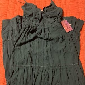 Green maxi dress with peep hole detail size small